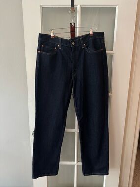 Levi’s Mens 550 Relaxed Fit Jeans 36x32 Rinse Dark Wash Tapered Relaxed Denim